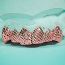 Grillz 6x Diamond Cut - Banhada à Ouro Rosê